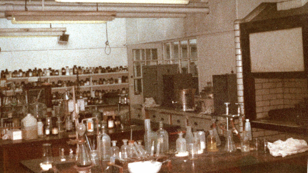 The laboratory at Crabtrees, Walsall April 1973 - now long gone