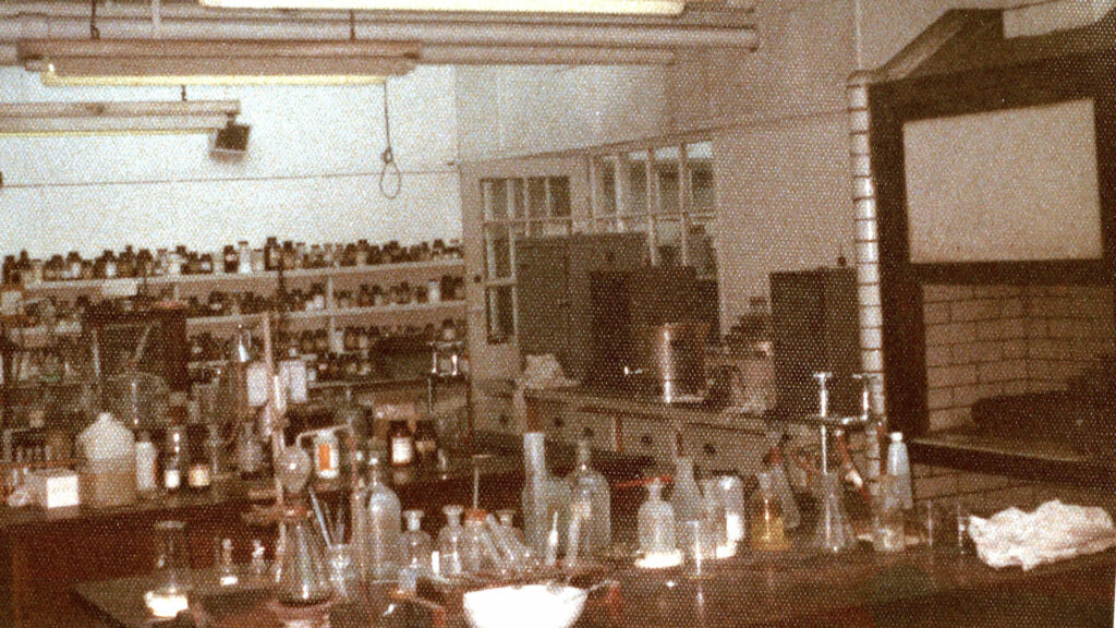 The laboratory at Crabtrees, Walsall April 1973 - now long gone
